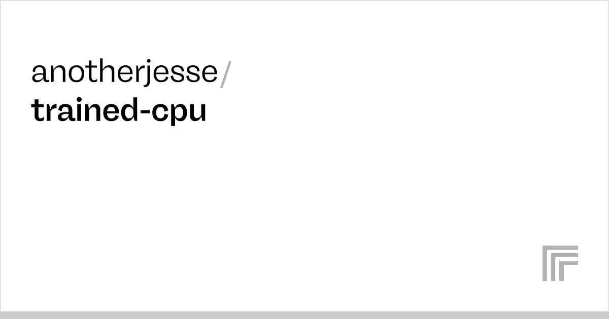 Anotherjesse Trained Cpu Run With An Api On Replicate