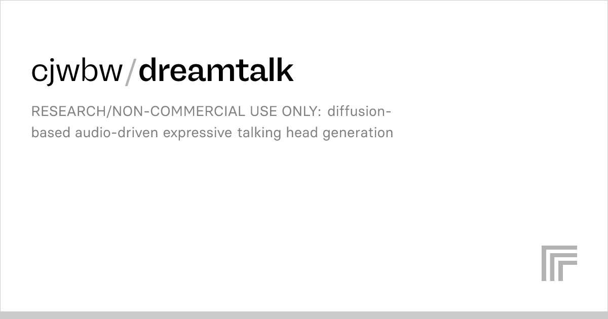 Cjwbw Dreamtalk Run With An Api On Replicate