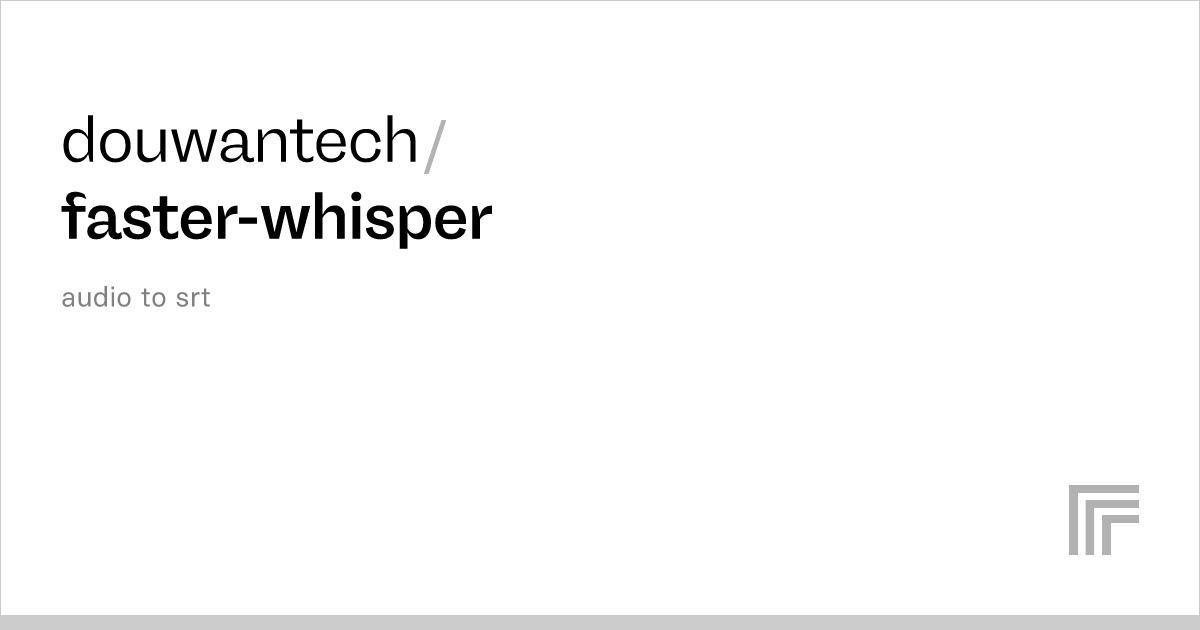 Douwantech Faster Whisper Run With An API On Replicate