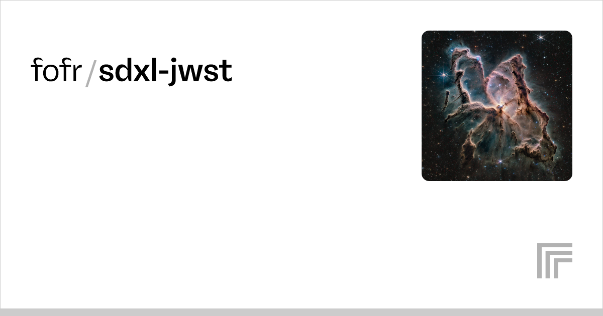 Fofr Sdxl Jwst Run With An API On Replicate