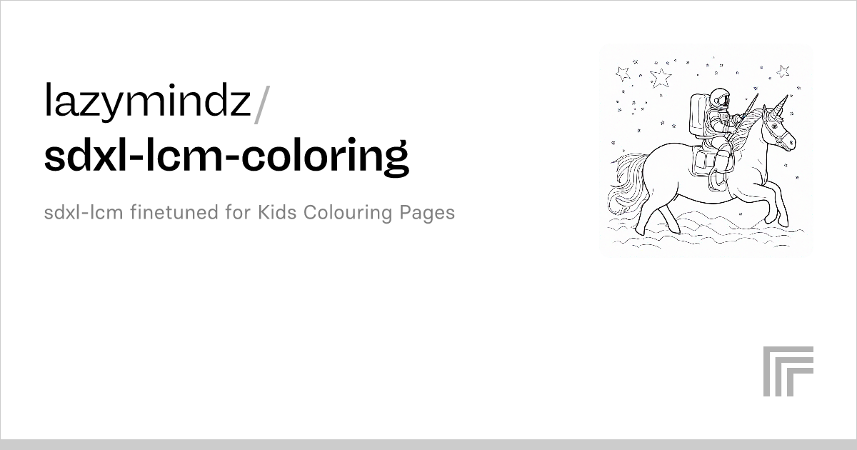 Lazymindz Sdxl Lcm Coloring Run With An Api On Replicate