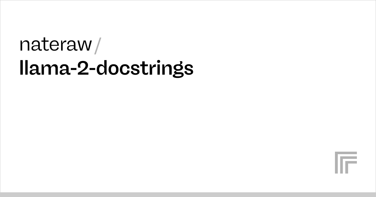 Nateraw Llama 2 Docstrings Run With An API On Replicate