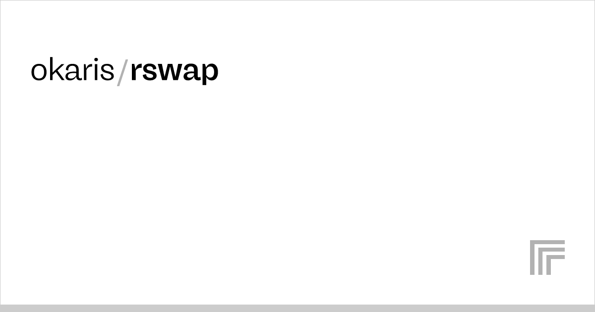 Okaris Rswap Run With An API On Replicate