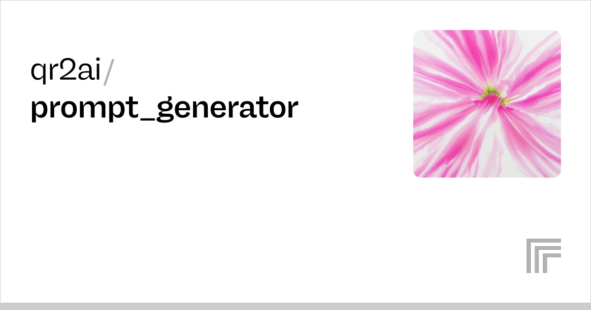 Qr2ai Prompt Generator Run With An API On Replicate