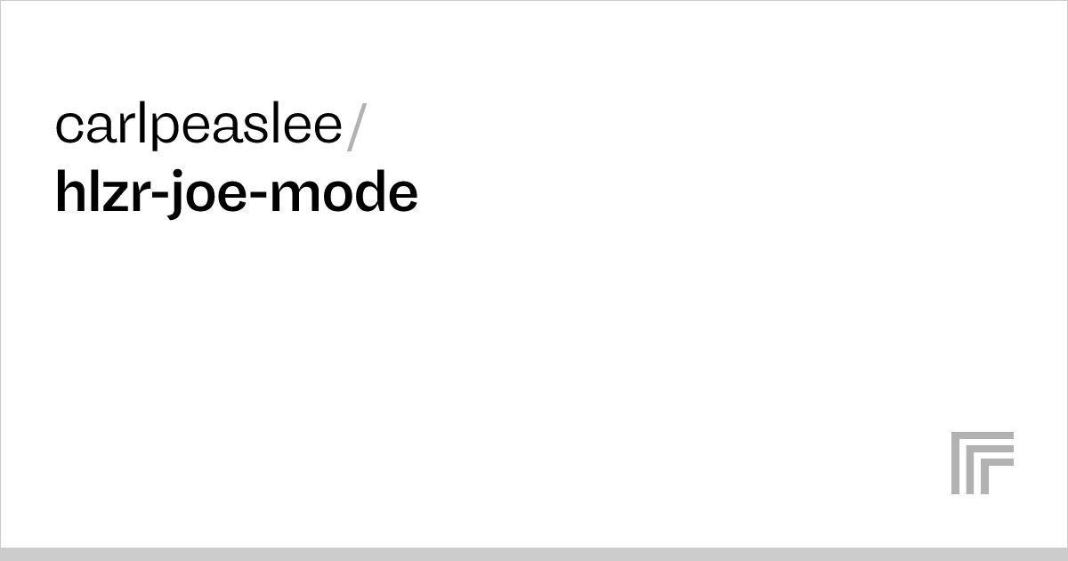 carlpeaslee/hlzrjoemode Run with an API on Replicate