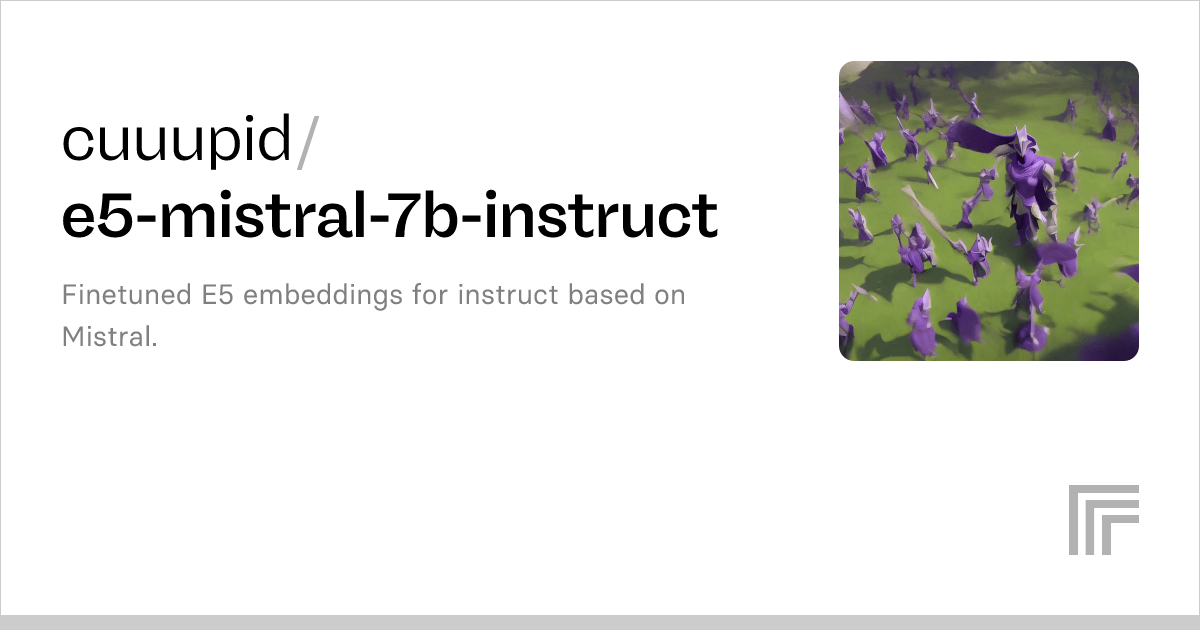 Cuuupid/e5-mistral-7b-instruct – Run With An API On Replicate