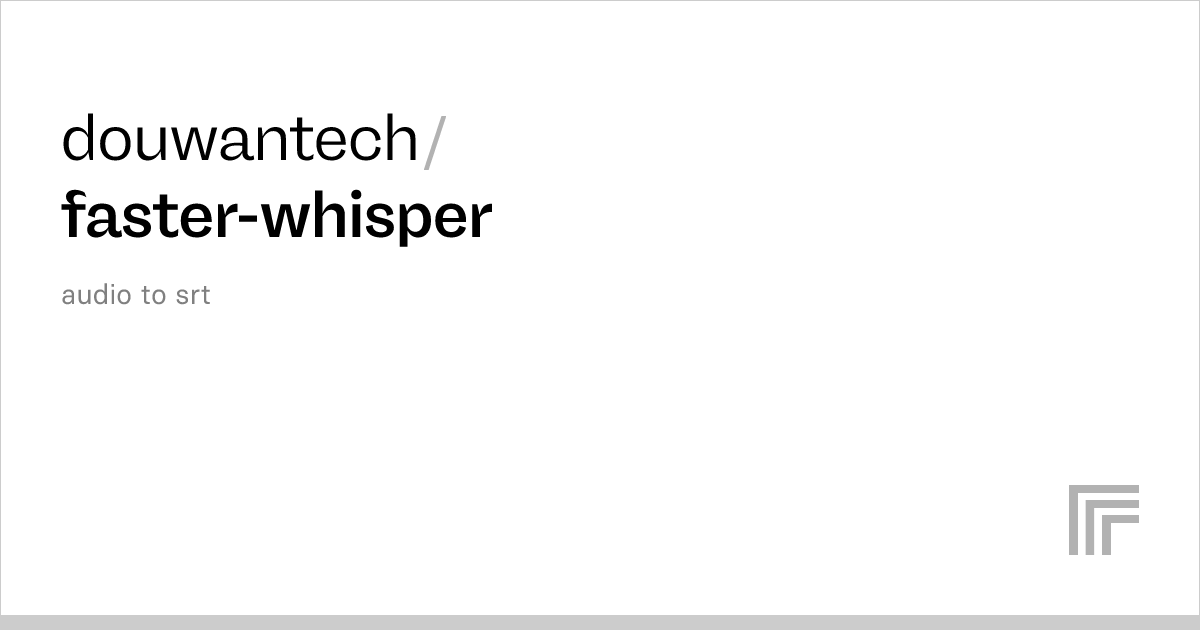 Douwantech faster whisper run with an api on replicate