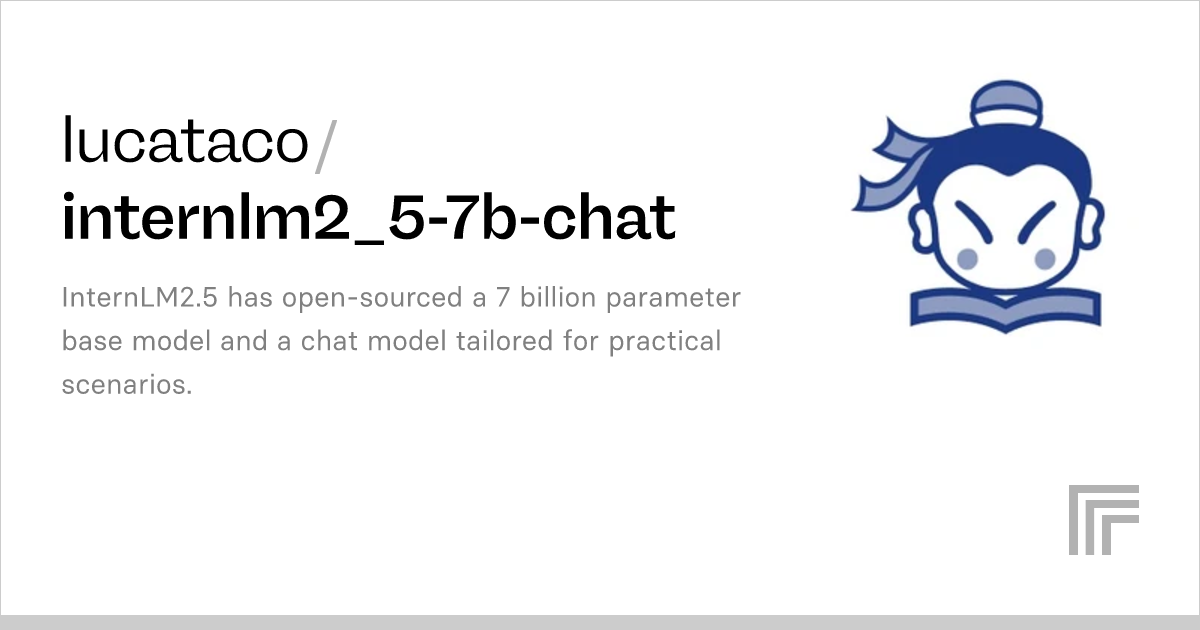 Lucataco/internlm2_5-7b-chat – Run With An API On Replicate