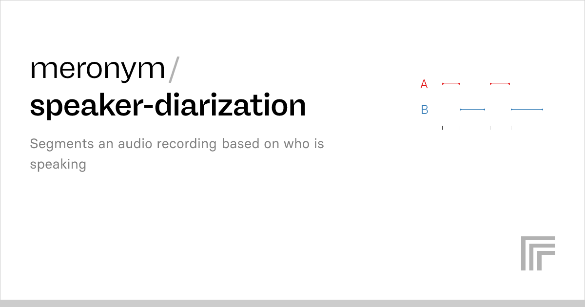 meronym/speakerdiarization Run with an API on Replicate