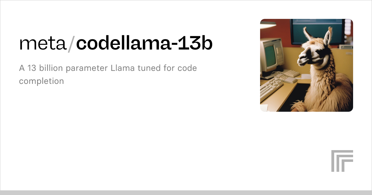 Meta/codellama-13b – Run With An API On Replicate