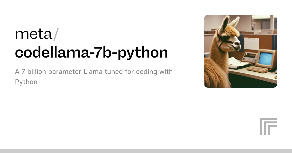 Meta/codellama-7b-python – API Reference