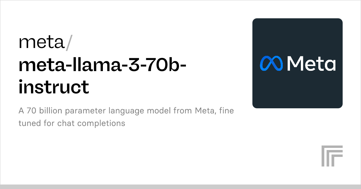 Examples – Meta/meta-llama-3-70b-instruct – Replicate