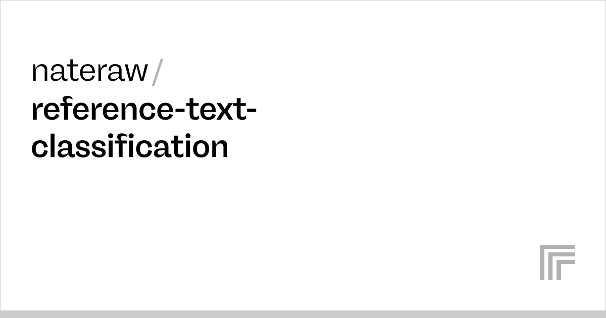 Examples – nateraw/reference-text-classification – Replicate