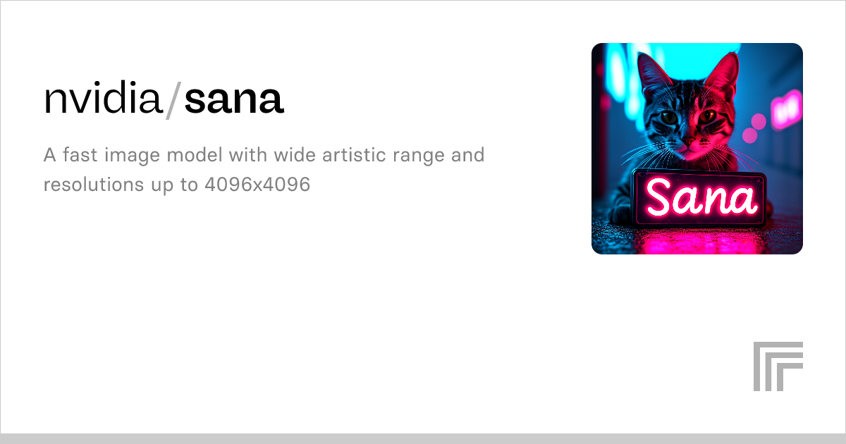 nvidia/sana – Run with an API on Replicate