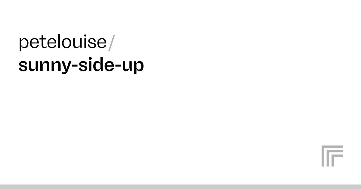 petebrooks/sunnysideup Run with an API on Replicate