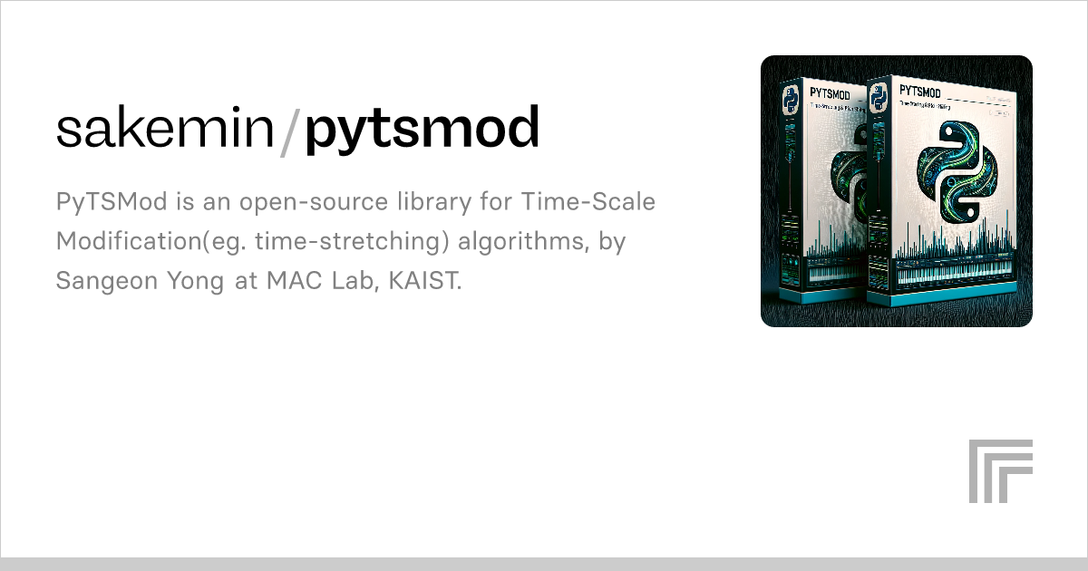 sakemin/pytsmod – Run with an API on Replicate