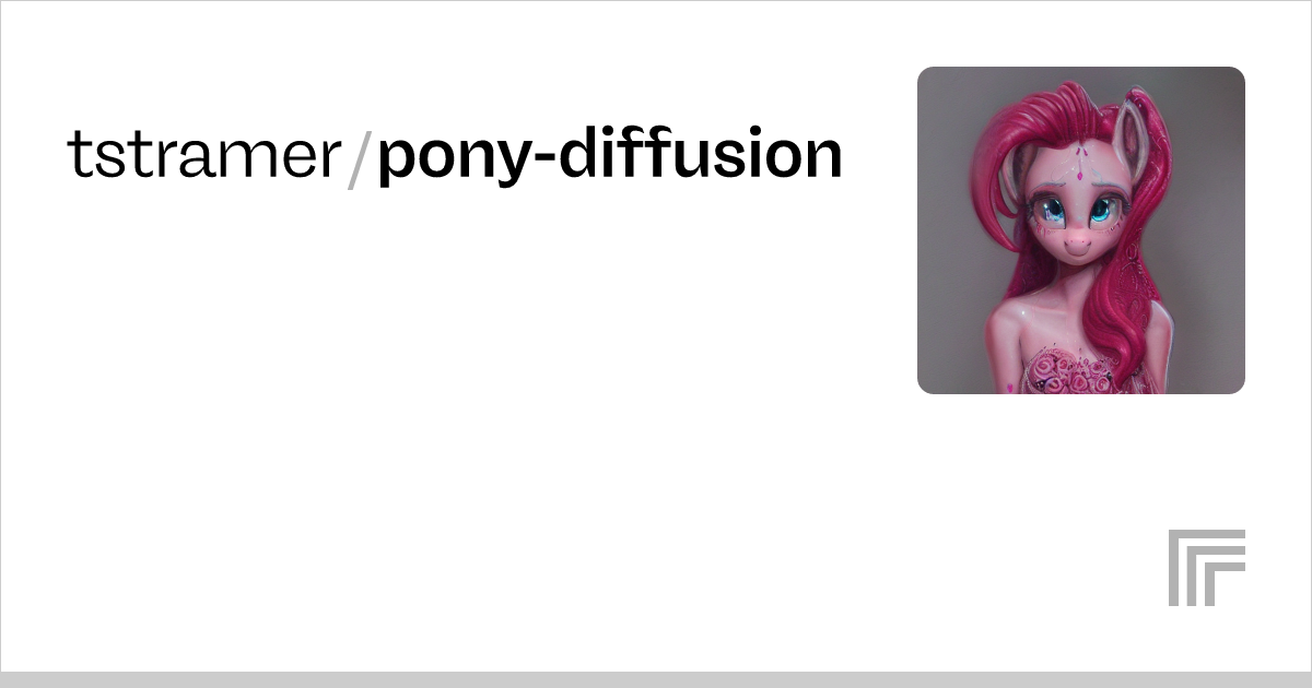 Tstramer/pony-diffusion – Run With An API On Replicate